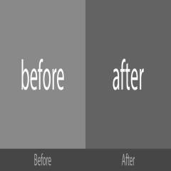 Before and after Photoshop